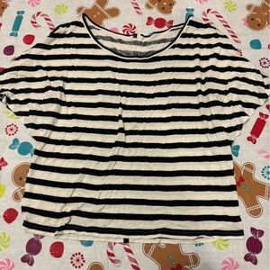 Loft stripped blouse medium EUC